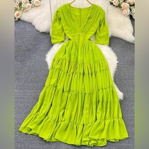Lime Green long dress
